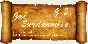 Gal Surdanović vizit kartica